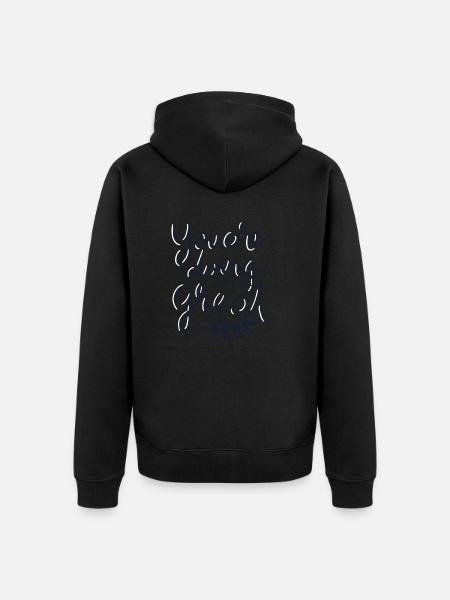 You are doing great! - Unisex Premium Organic Zip Hoodie - black