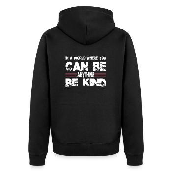 cool statement quote present humor - Unisex Premium Organic Zip Hoodie - black - Back - Nico (187cm)