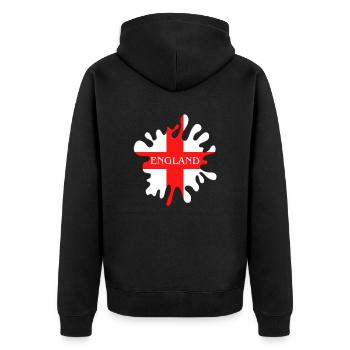 Drapeau anglais de Saint-Georges - Veste à capuche bio Premium Unisexe - noir - Dos - Nico (187cm)