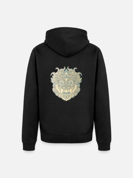 Barong - Indonesia - Bali - Unisex Premium Organic Zip Hoodie - black