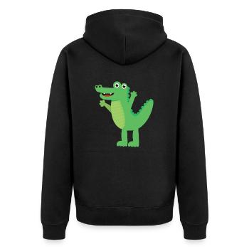 Crocodile - Veste à capuche bio Premium Unisexe - noir - Dos - Nico (187cm)