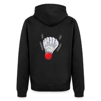 Badminton Sport Badminton Cadeau - Veste à capuche bio Premium Unisexe - noir - Dos - Nico (187cm)