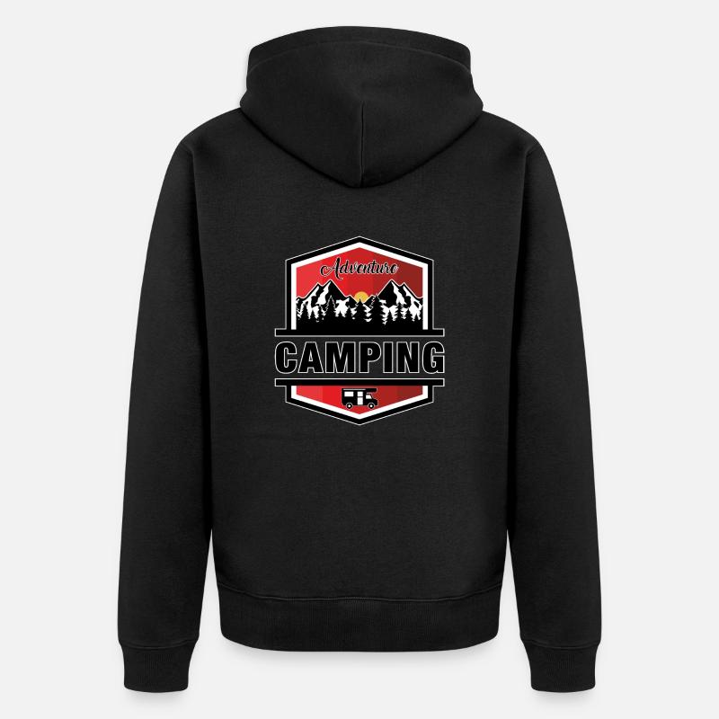 Camping - Veste à capuche bio Premium Unisexe - noir