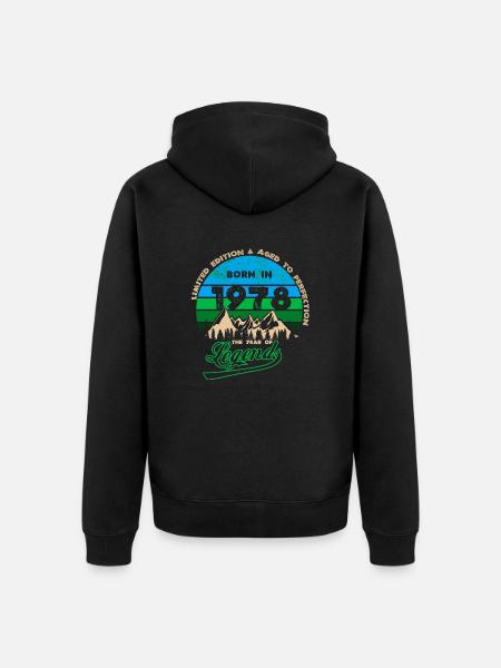 Legends 1978 - Unisex Premium Organic Zip Hoodie - black