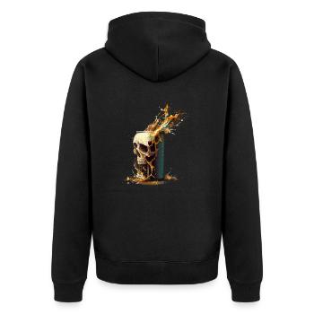 Bière Skull - Veste à capuche bio Premium Unisexe - noir - Dos - Nico (187cm)