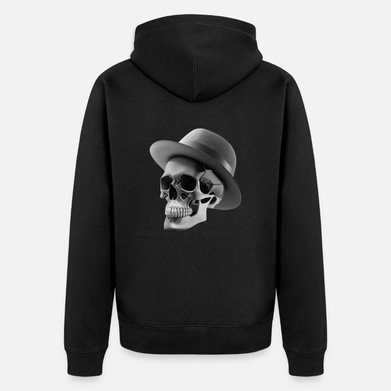 Crâne - Veste à capuche bio Premium Unisexe - noir