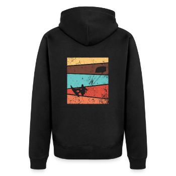 Kitesurf Kite Cadeau Vintage - Veste à capuche bio Premium Unisexe - noir - Dos - Nico (187cm)