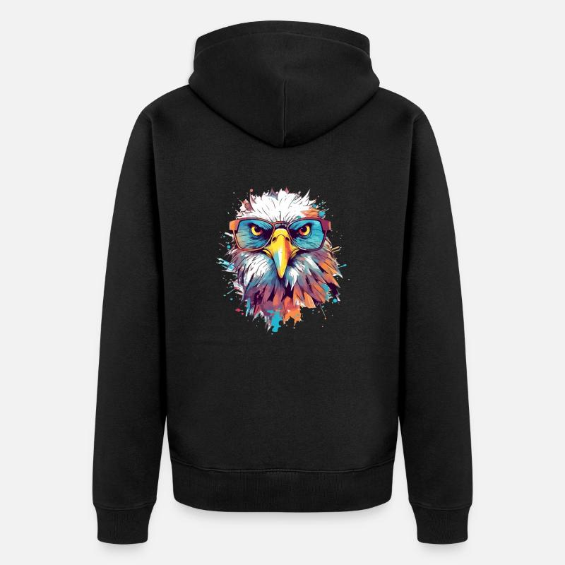 Basil l'aigle - Veste à capuche bio Premium Unisexe - noir