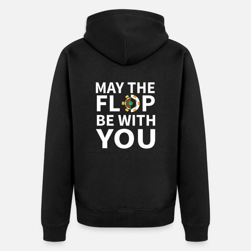 boardgame chess backgammon game night - Unisex Premium Bio Zip Hoodie - Schwarz