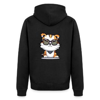 Kako le tigre - Veste à capuche bio Premium Unisexe - noir - Dos - Nico (187cm)