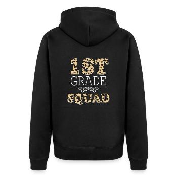 Leopard 1st Grade Teacher Gifts pour les enseignants - Veste à capuche bio Premium Unisexe - noir - Dos - Nico (187cm)