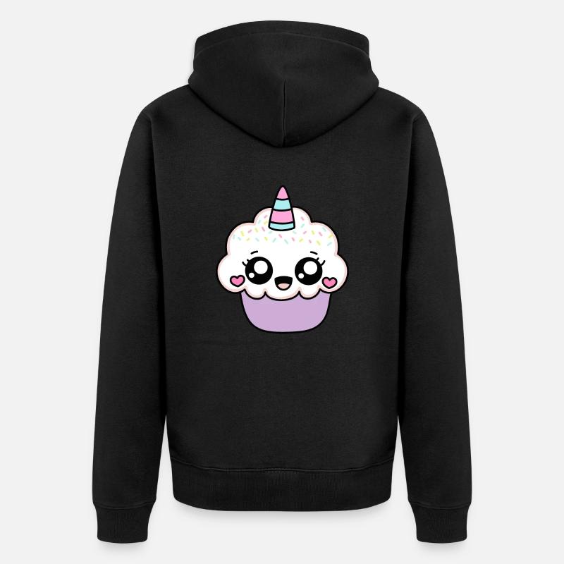 CUPCAKE LICORNE - Veste à capuche bio Premium Unisexe - noir