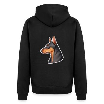 Doberman - Veste à capuche bio Premium Unisexe - noir - Dos - Nico (187cm)