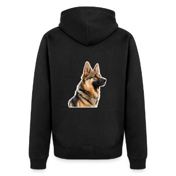 Chien de berger - Veste à capuche bio Premium Unisexe - noir - Dos - Nico (187cm)