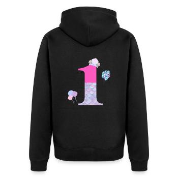 1. Geburtstag Meerjungfrau - Unisex Premium Bio Zip Hoodie - Schwarz - Hinten - Nico (187cm)