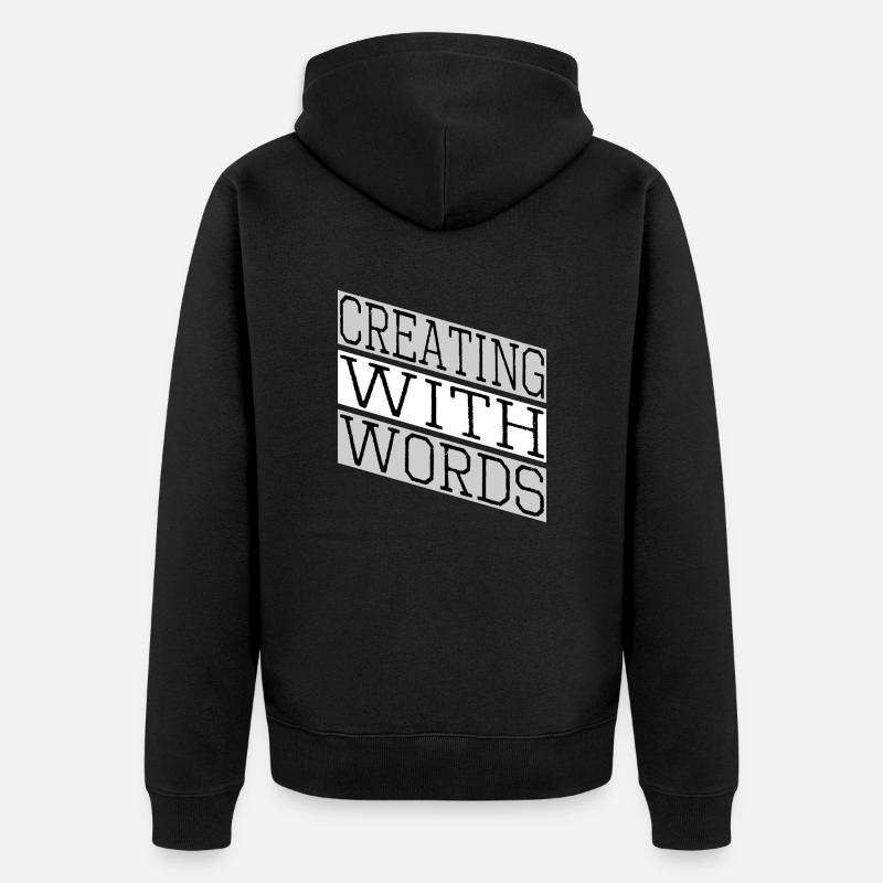 creative thinking self-publishing - Unisex Premium Bio Zip Hoodie - Schwarz