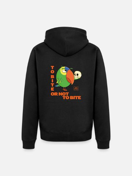 Picken oder nicht picken - Unisex Premium Bio Zip Hoodie - Schwarz