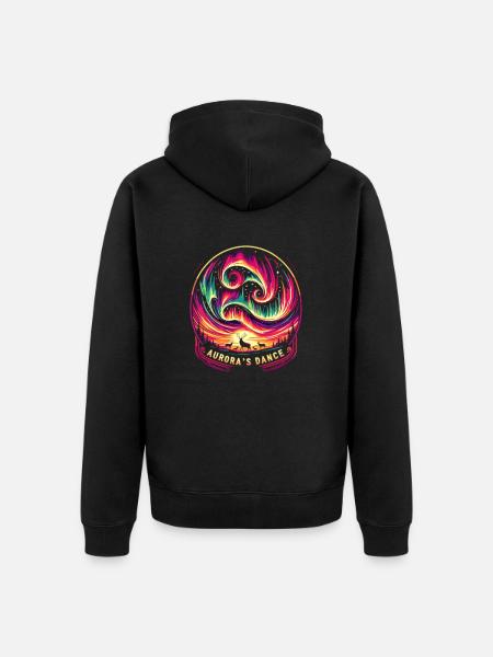 Lively nightlife - Unisex Premium Organic Zip Hoodie - black