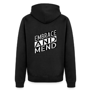 Healing Energy Holistic Healing Joke Jokes - Unisex Premium Organic Zip Hoodie - black - Back - Nico (187cm)