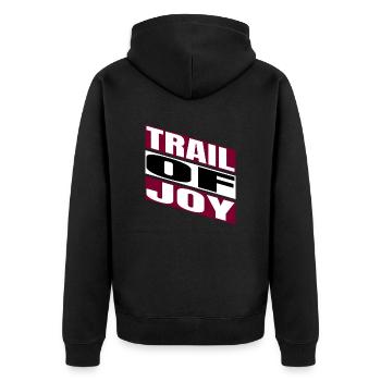Biking Fitness Gift Inner Bliss Trail Riding - Unisex Premium Organic Zip Hoodie - black - Back - Nico (187cm)