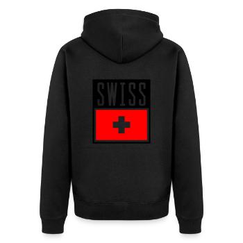 Suisse - Veste à capuche bio Premium Unisexe - noir - Dos - Nico (187cm)