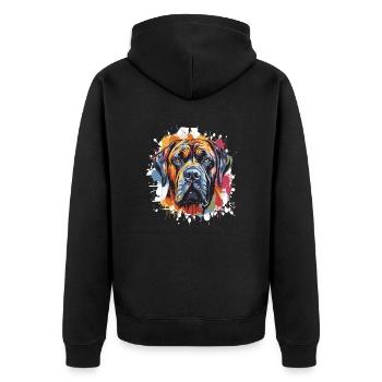 Chien - Veste à capuche bio Premium Unisexe - noir - Dos - Nico (187cm)