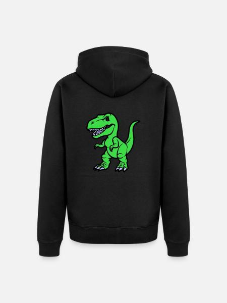 T Rex Comic - Unisex Premium Organic Zip Hoodie - black