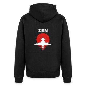 Zen - Veste à capuche bio Premium Unisexe - noir - Dos - Nico (187cm)