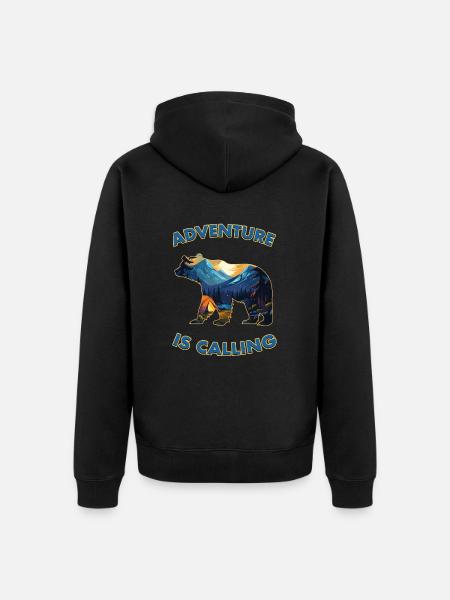 Call of the Wild - Unisex Premium Organic Zip Hoodie - black