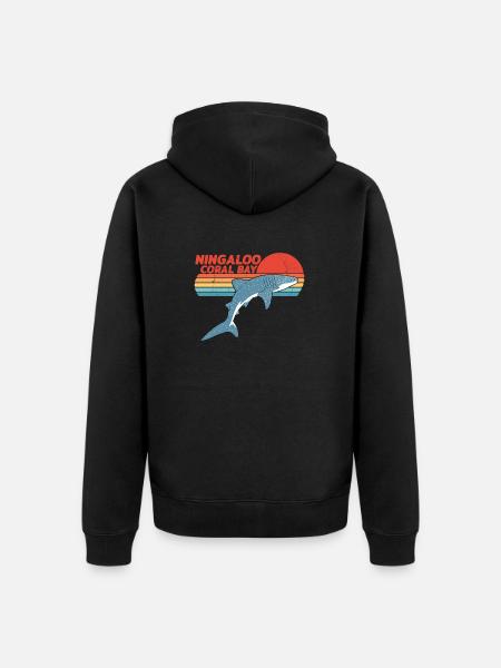 Whale shark - Unisex Premium Organic Zip Hoodie - black