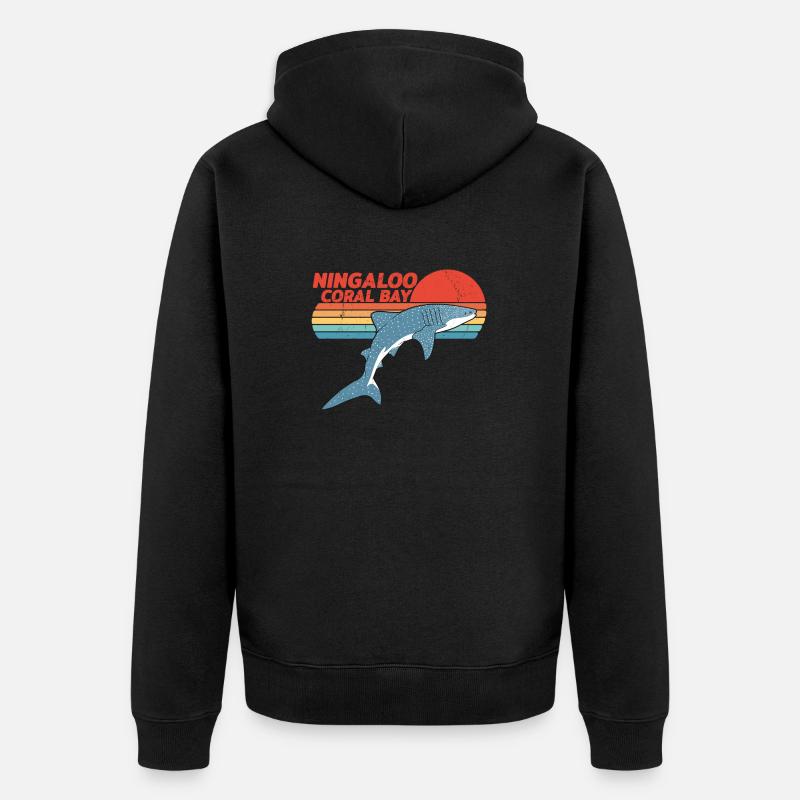 Walhai - Unisex Premium Bio Zip Hoodie - Schwarz