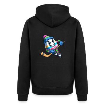 Oeuf de Pâques design de hockey sur glace pour les joueurs de hockey sur glace et - Veste à capuche bio Premium Unisexe - noir - Dos - Nico (187cm)