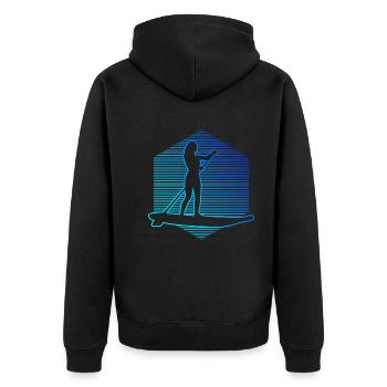 Standup Paddle Stand up Paddle Board Hommes - Veste à capuche bio Premium Unisexe - noir - Dos - Nico (187cm)