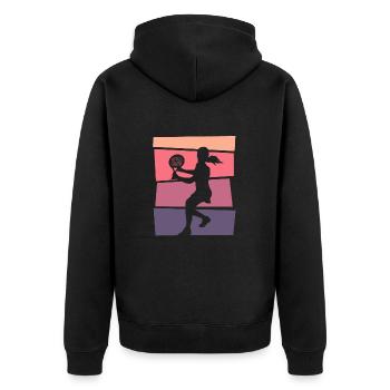 Padel Player Motif Padel Tennis Femmes - Veste à capuche bio Premium Unisexe - noir - Dos - Nico (187cm)