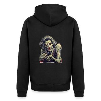 Zombie d’Halloween - Veste à capuche bio Premium Unisexe - noir - Dos - Nico (187cm)