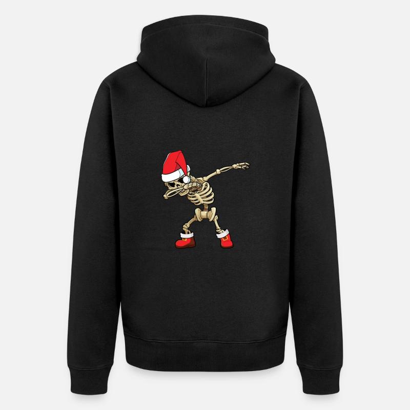 Dabbing Père Noël squelette - Veste à capuche bio Premium Unisexe - noir
