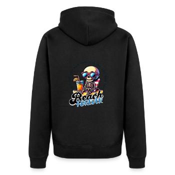 Plage Forever Skeleton Soleil d’été - Veste à capuche bio Premium Unisexe - noir - Dos - Nico (187cm)
