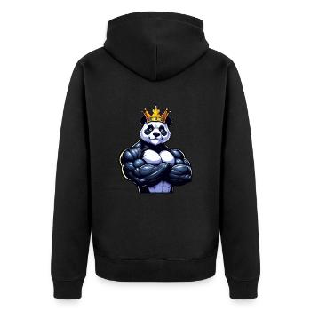 Entraînement physique Muscle Panda King - Veste à capuche bio Premium Unisexe - noir - Dos - Nico (187cm)