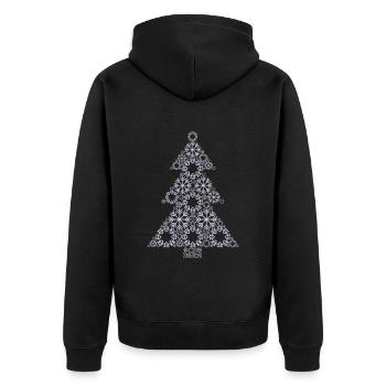 Christmas Tree of Snowflakes Gift Idea - Unisex Premium Organic Zip Hoodie - black - Back - Nico (187cm)