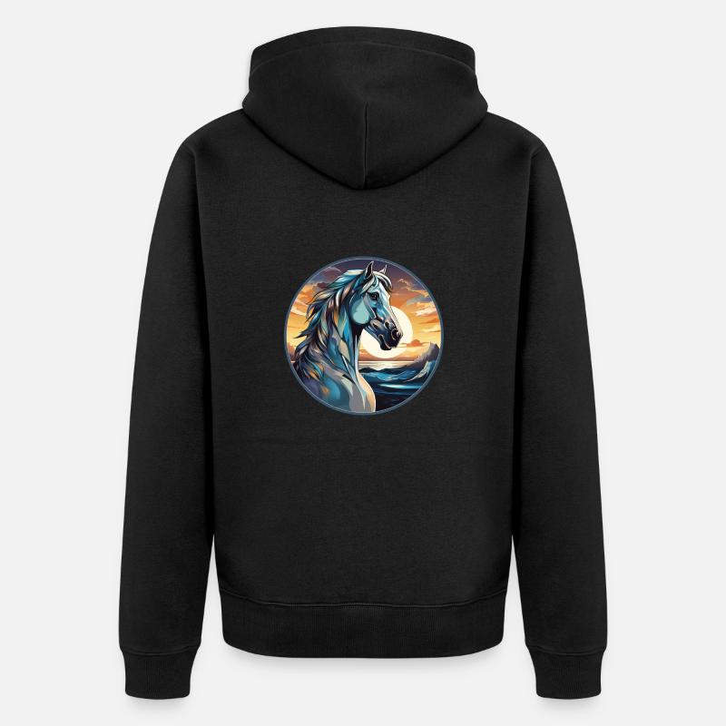 Cheval - Veste à capuche bio Premium Unisexe - noir