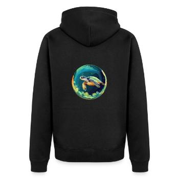 Tortue - Veste à capuche bio Premium Unisexe - noir - Dos - Nico (187cm)