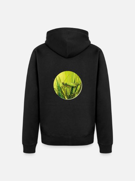 Grasshopper - Unisex Premium Organic Zip Hoodie - black