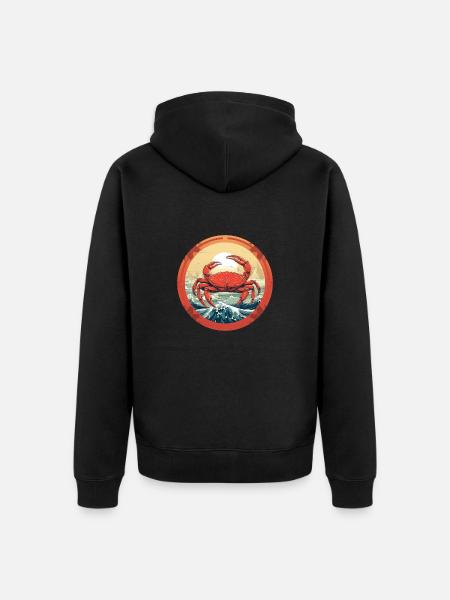 Crabe - Veste à capuche bio Premium Unisexe - noir