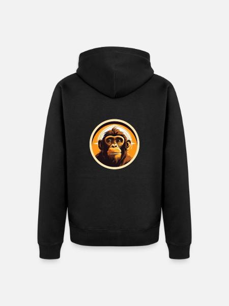 Singe - Veste à capuche bio Premium Unisexe - noir