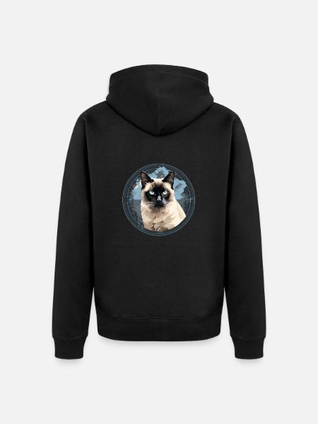 Balinese - Unisex Premium Organic Zip Hoodie - black