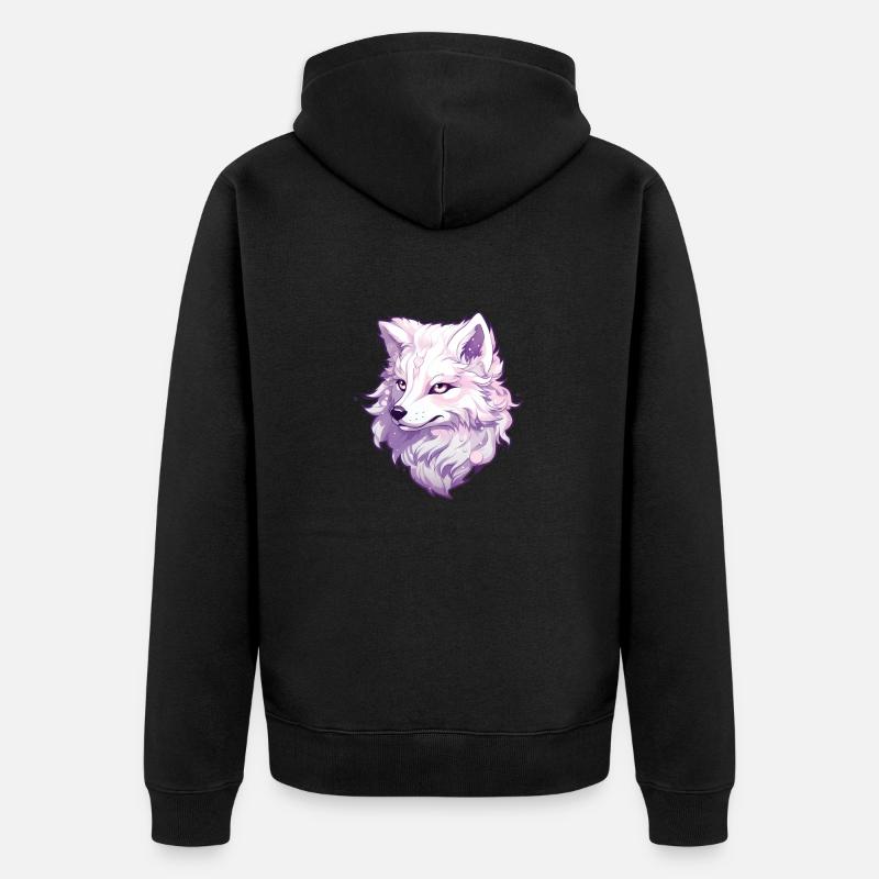 Anime de loup - Veste à capuche bio Premium Unisexe - noir