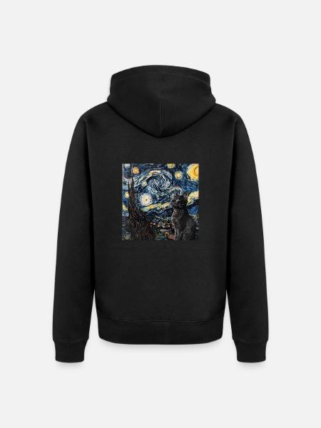 Cat, Cat Motif - Unisex Premium Organic Zip Hoodie - black