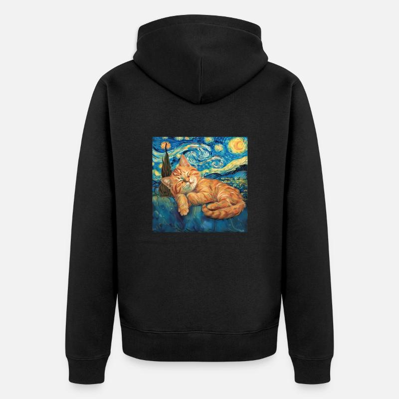 Chat, motif chat, cadeau - Veste à capuche bio Premium Unisexe - noir