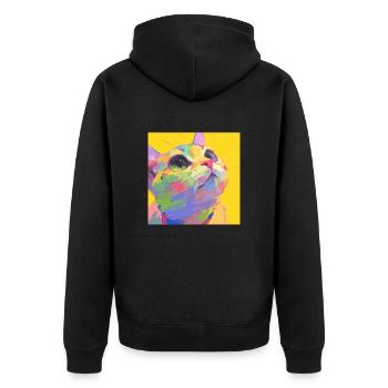 Chat, Motif De Chat - Veste à capuche bio Premium Unisexe - noir - Dos - Nico (187cm)
