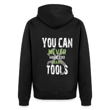Vous ne pouvez jamais avoir trop d’outils - Veste à capuche bio Premium Unisexe - noir - Dos - Nico (187cm)